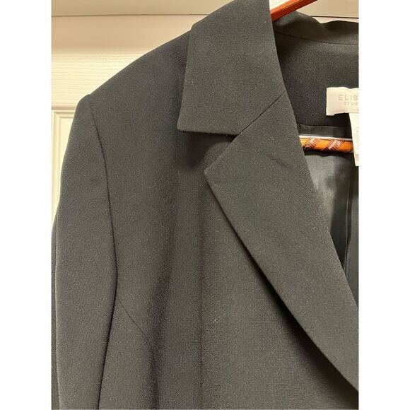 Elisabeth by Liz Claiborne Black Long Suit Jacket sz 22 EUC - Picture 4 of 6